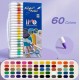Acrylic markers, 60 colors, quick-drying, with a rubber grip